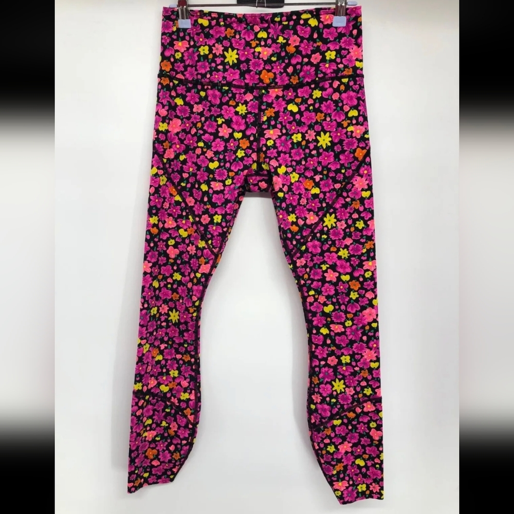 NEW Kate Spade Marker Floral Athletic Leggings Sz Small Full Length Workout